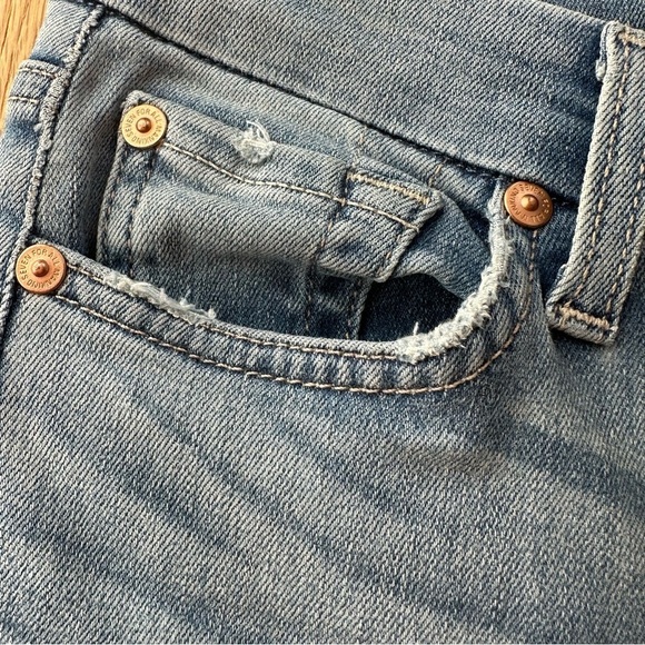 FOR ALL 7 MANKIND KIMMIE CROP SKINNY BLUE  JEANS - 27 - Picture 12 of 16